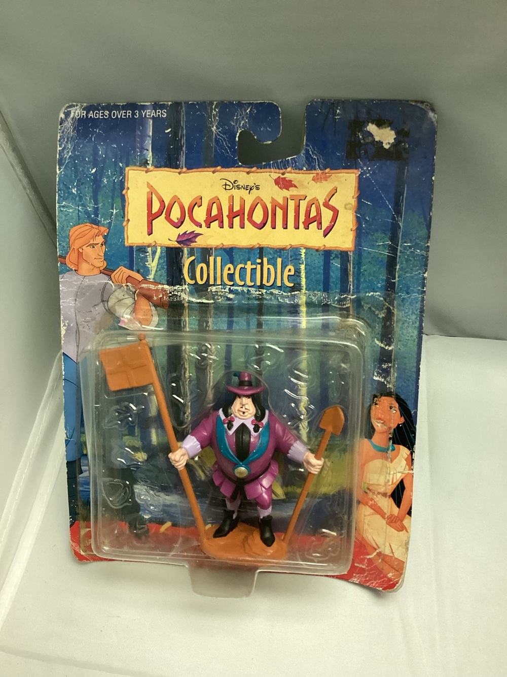Vintage 1995 Disney’s Pocahontas John Ratcliffe Action Figure Mattel-NEW